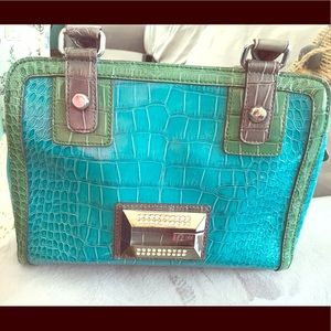 Guess Purse Faux Alligator Texture